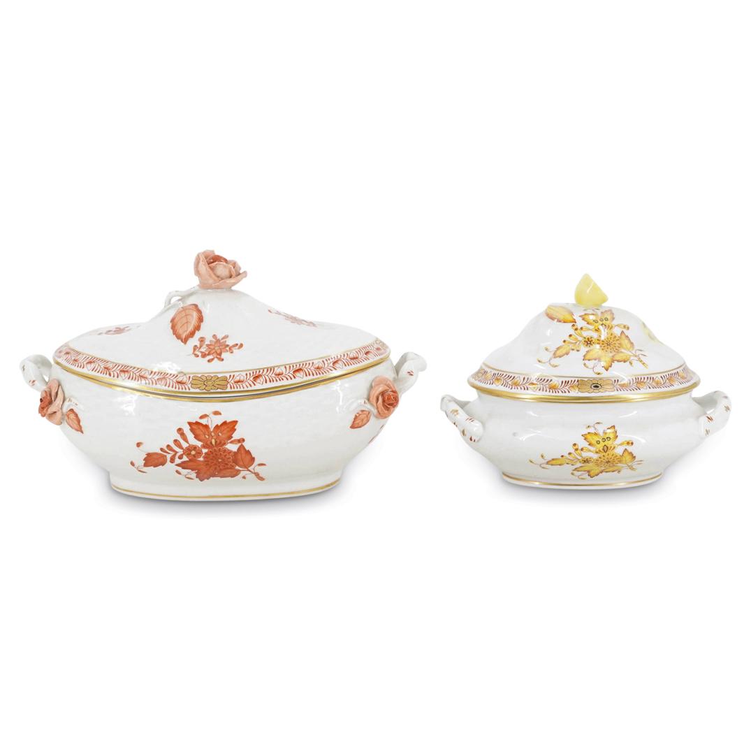 (2 Pc) Herend Porcelain Tureens (1 of 9)