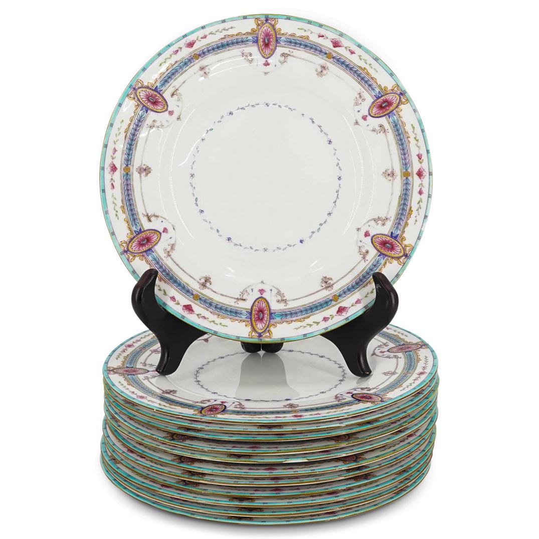 (12 Pc) Royal Worcester & Spaulding Co. Porcelain Dinner Plates (1 of 4)