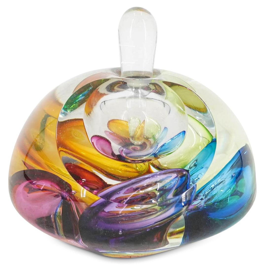 1985 Signed Leon Applebaum Art Glass Perfume Bottle (1 of 3)