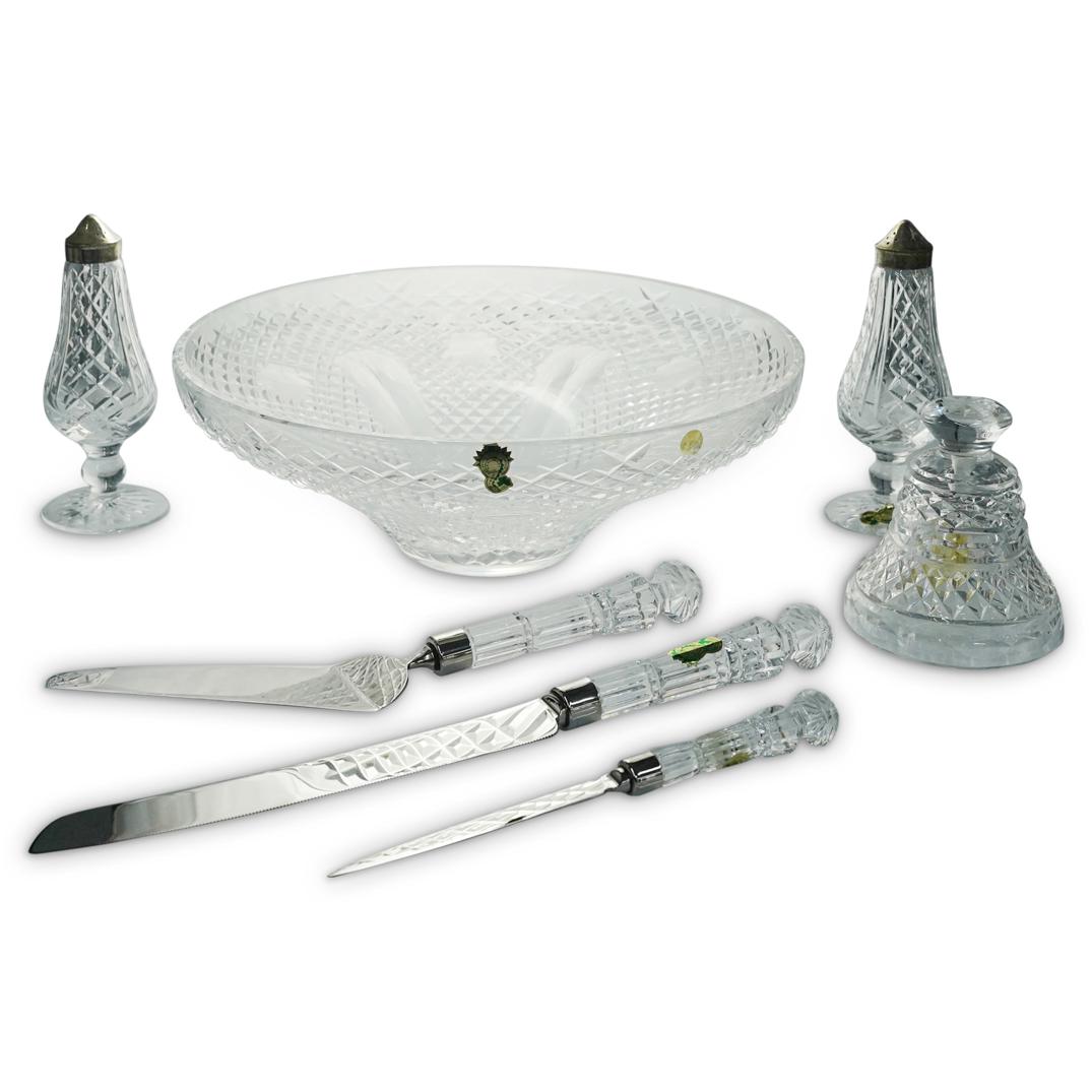 (7 Pc) Waterford Crystal Bowl & Utensils Grouping Set (1 of 6)