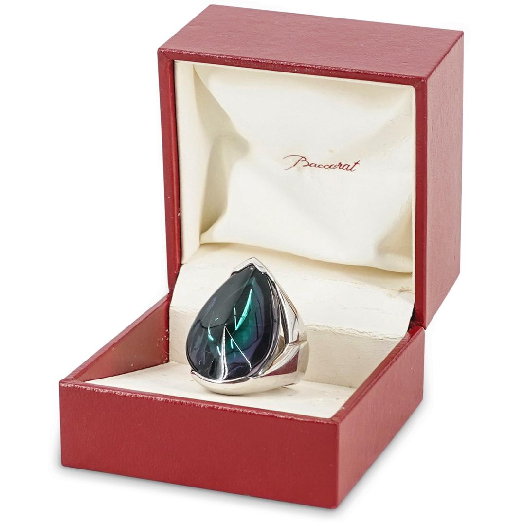 Baccarat Sterling Silver Crystal Ring (1 of 6)