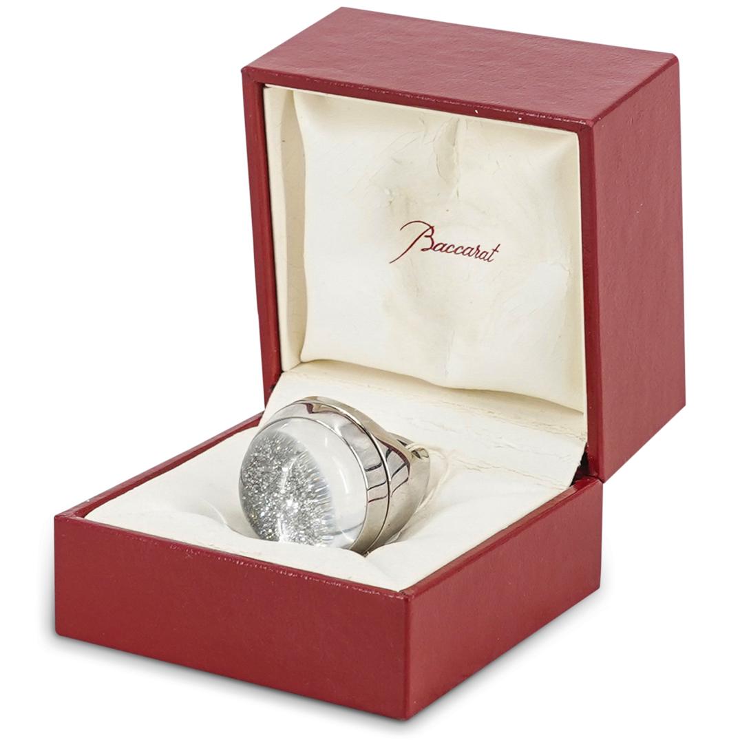 Baccarat "In Love" Sterling Silver & Crystal Ring (1 of 10)