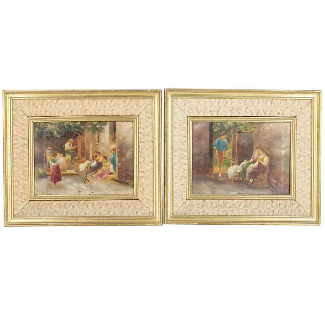 Pair Of Oil On Board Paintings (1 of 6)