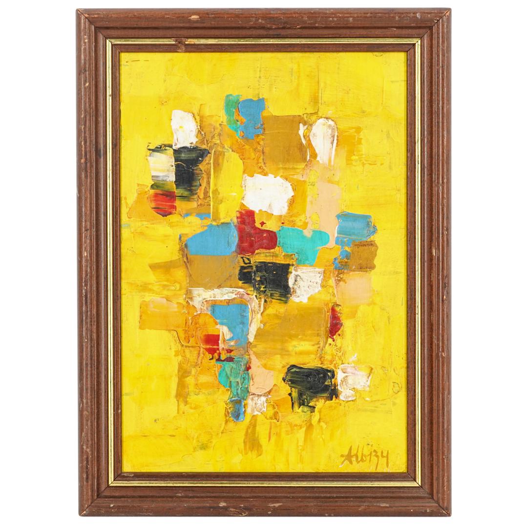 Olga Albizu Rosaly (Puerto Rico, 1924) Abstract Oil Painting (1 of 6)