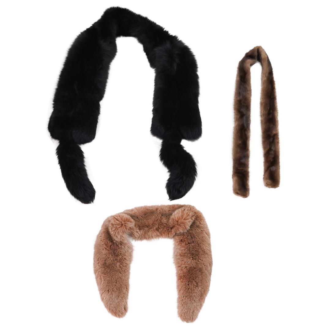(3Pc) Designer Fur Scarf Grouping (1 of 6)
