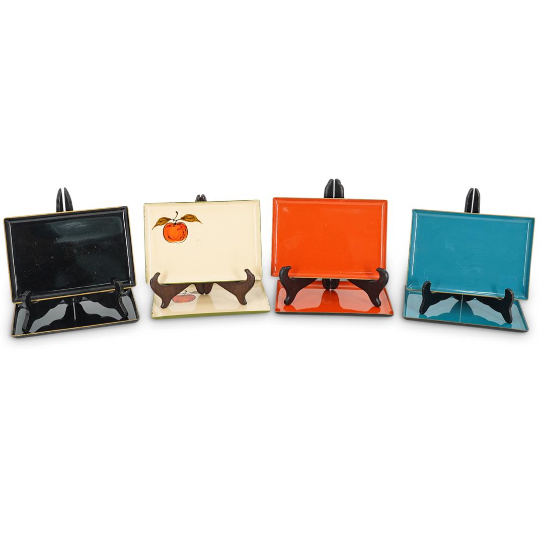(8 Pc) Japanese Lacquered Individual Serving Trays (1 of 9)