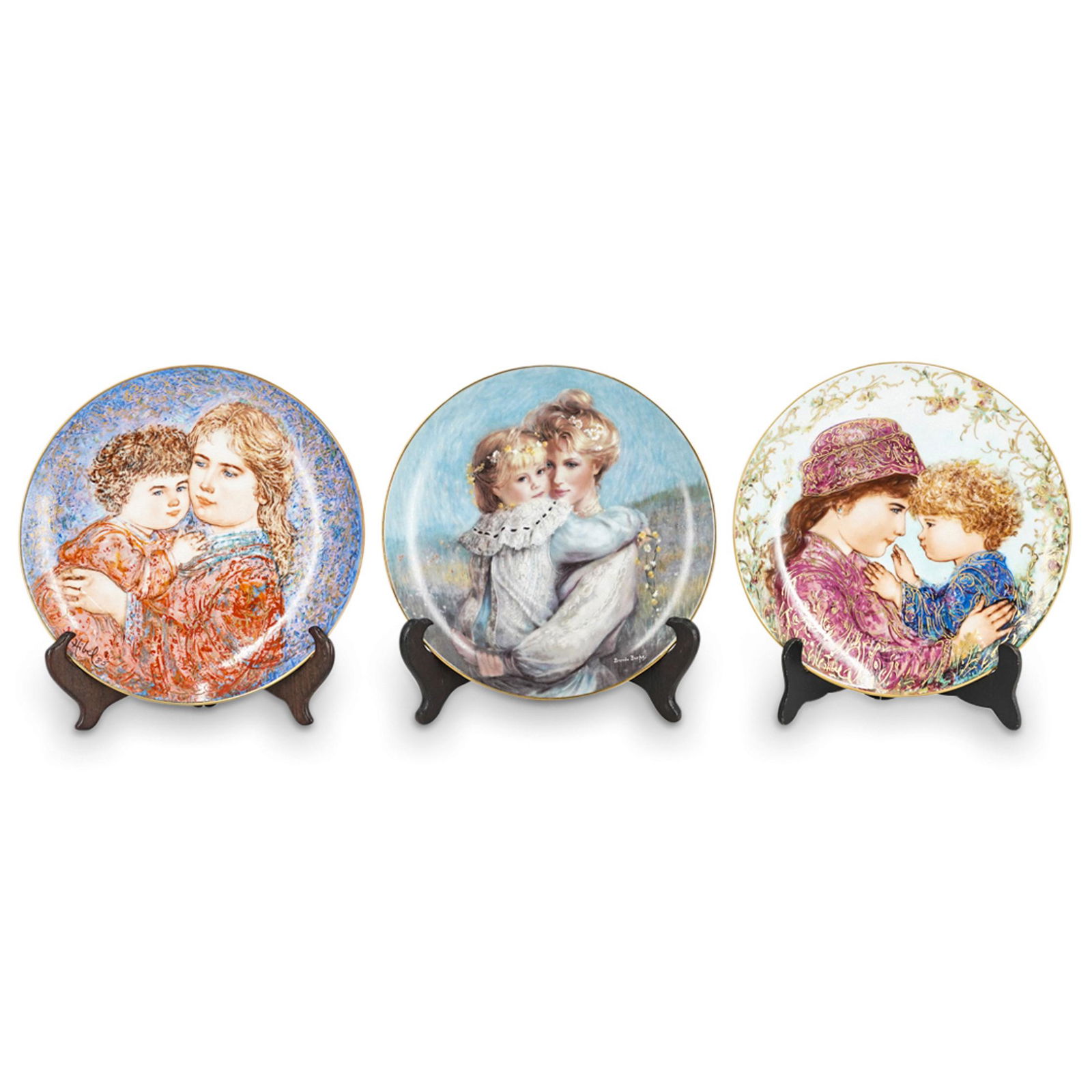 (3 Pc) Limited Edition Signed Porcelain Plates (1 of 9)