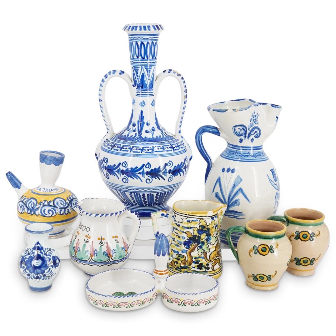 (9 Pc) Talavera de La Reina Spain Toledo Handmade Porcelain Set (1 of 10)
