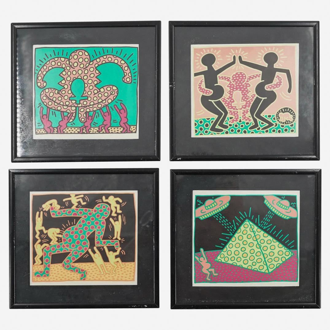(4 Pc) Keith Haring (American, 1958) "The Fertility Suite" (1 of 6)