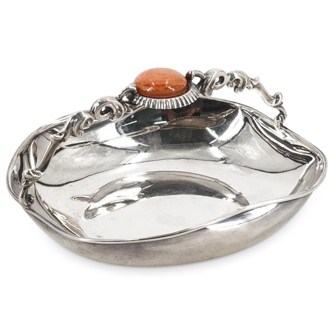 Camusso Sterling Silver Tray With Glass Marble Insert (1 of 3)
