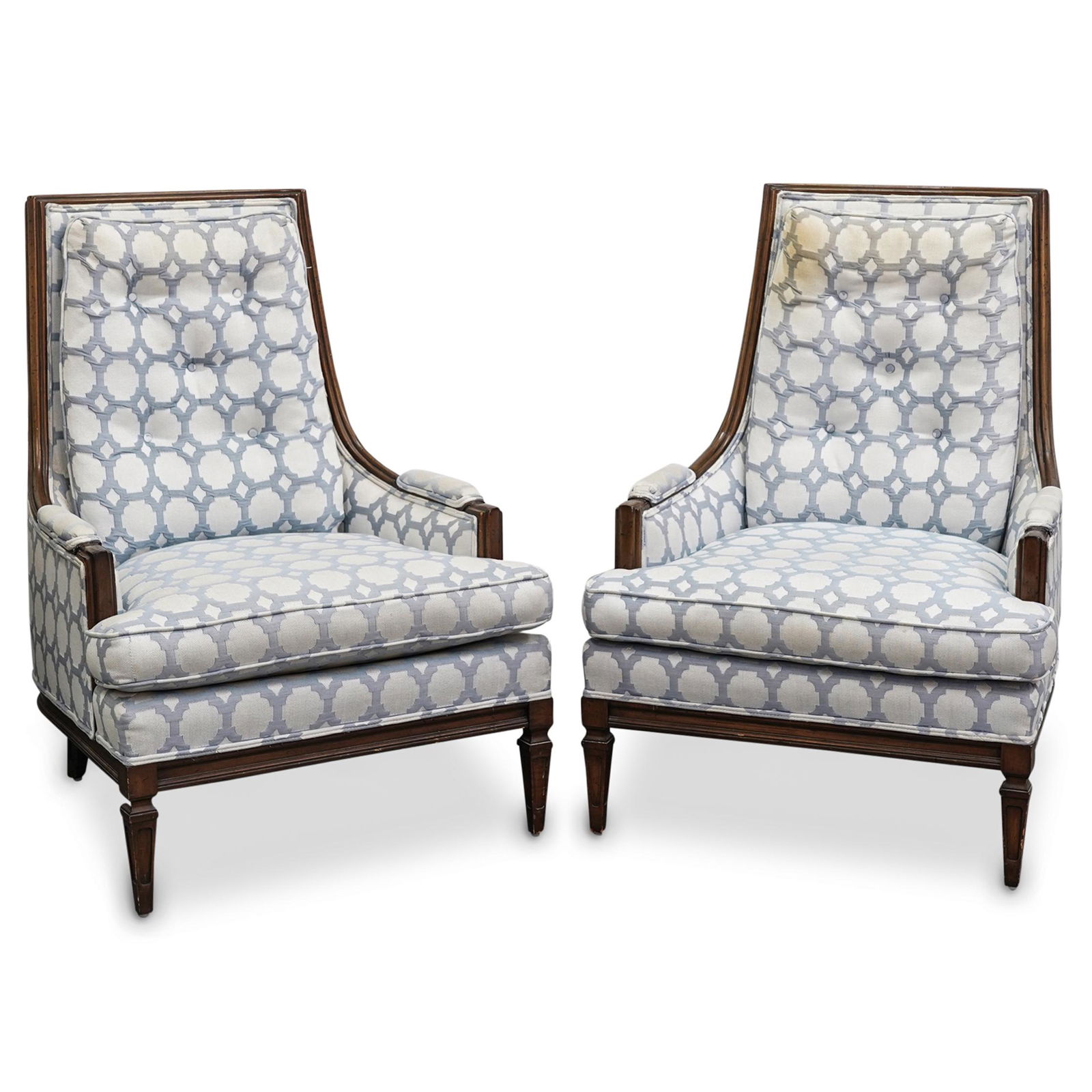 (2Pc) Vintage Pair of Mid Century Armchairs (1 of 9)