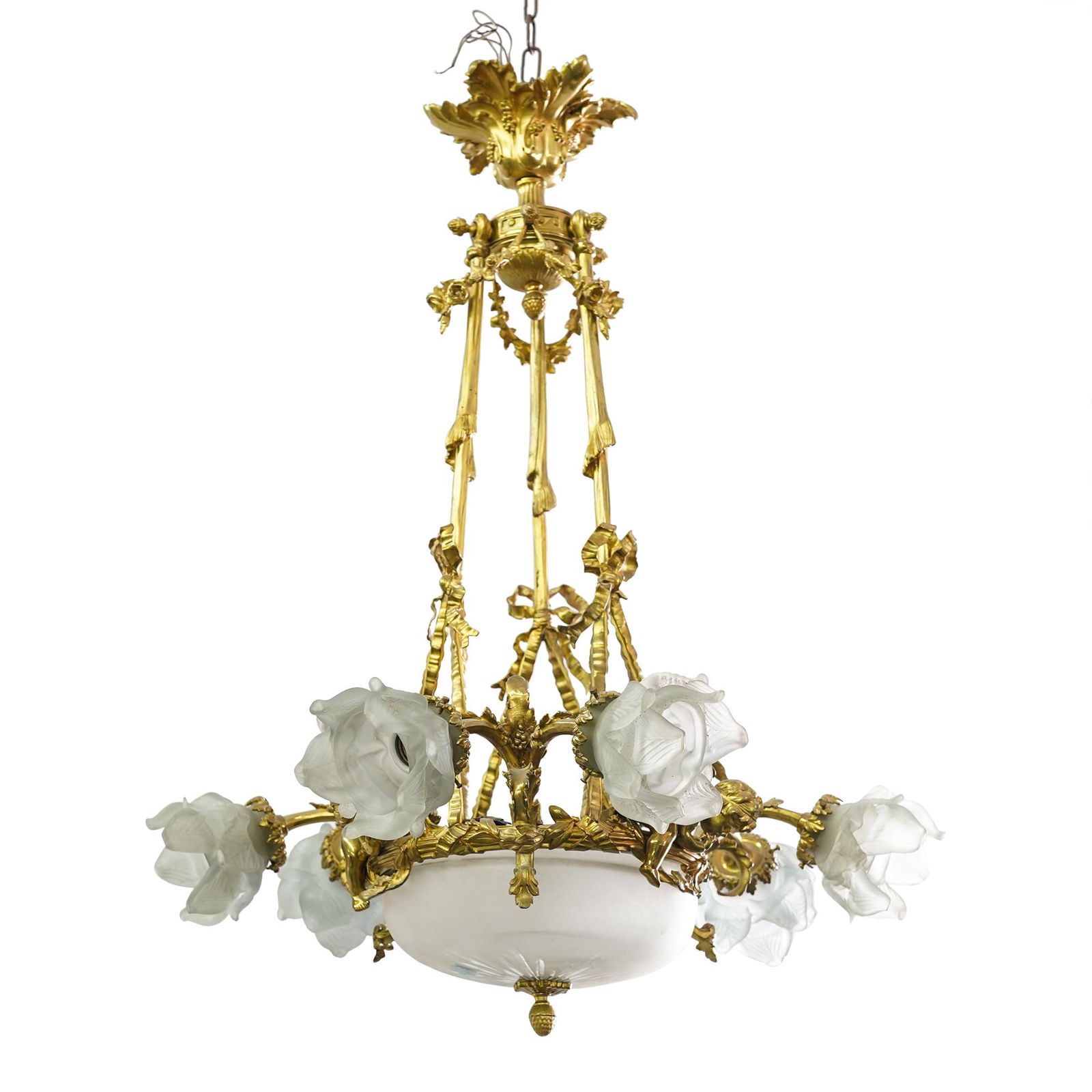 Antique French Figural Gilt Bronze Putti Chandelier (1 of 7)