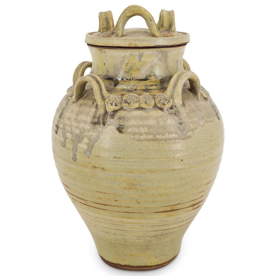 Studio Pottery Lidded Urn (1 of 6)