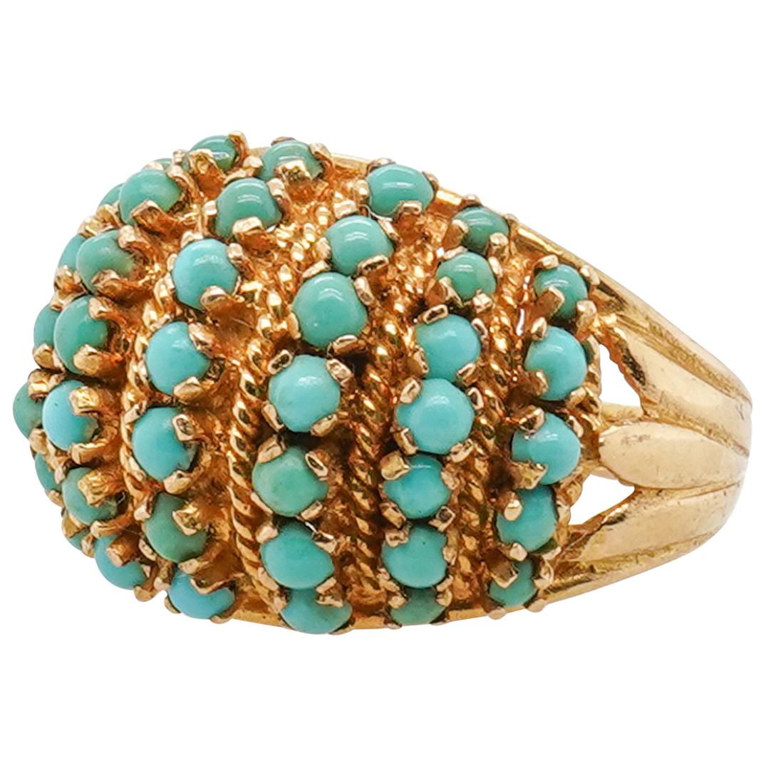 Vintage 18k Gold and Turquoise Ring (1 of 4)