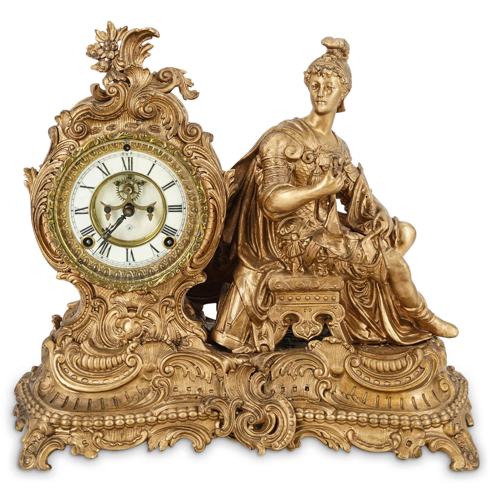 Ansonia Figural Eight Day Mantel Clock (1 of 11)