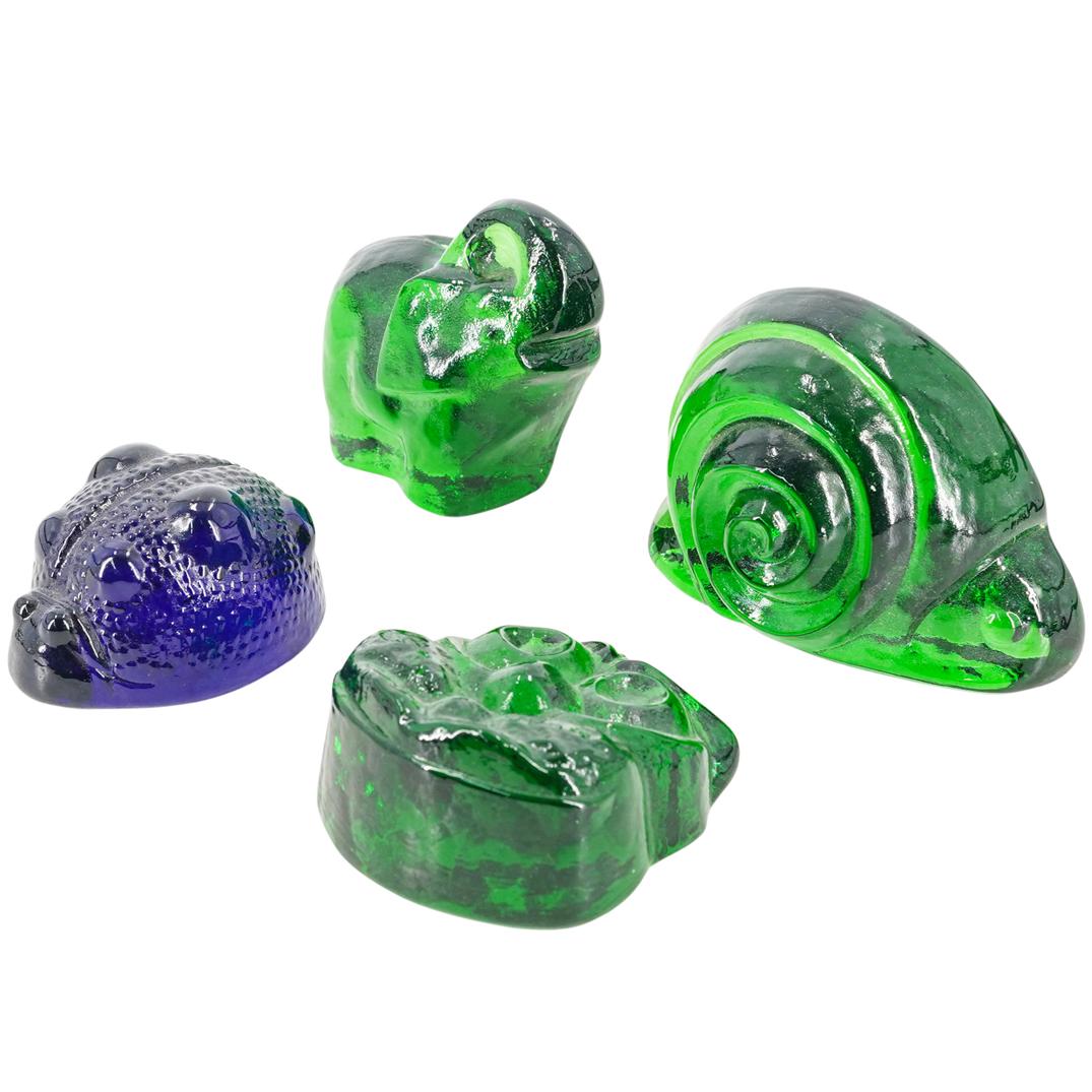 (4 Pc) Blenko Glass Miniatures Lot (1 of 5)