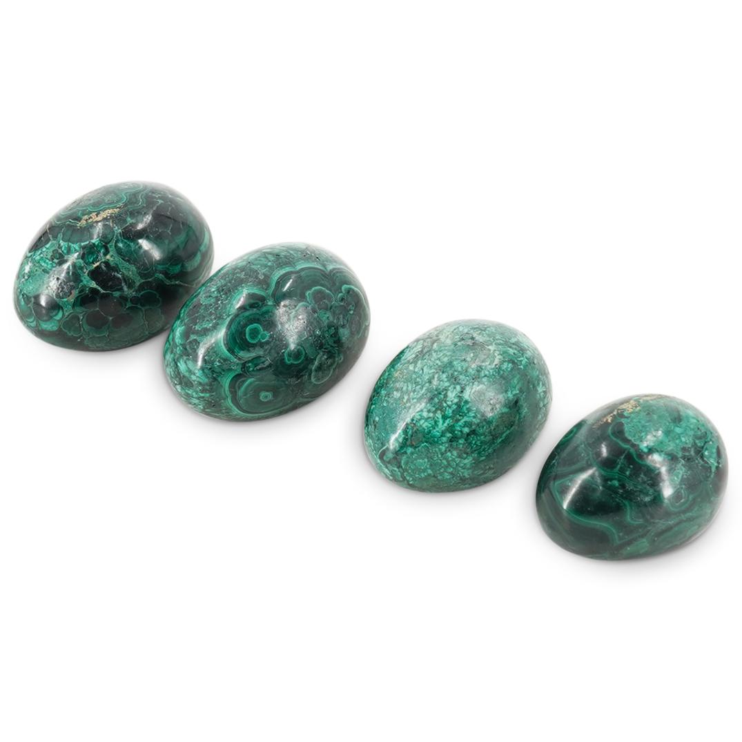 (4Pc) Polished Malachite Eggs (1 of 4)