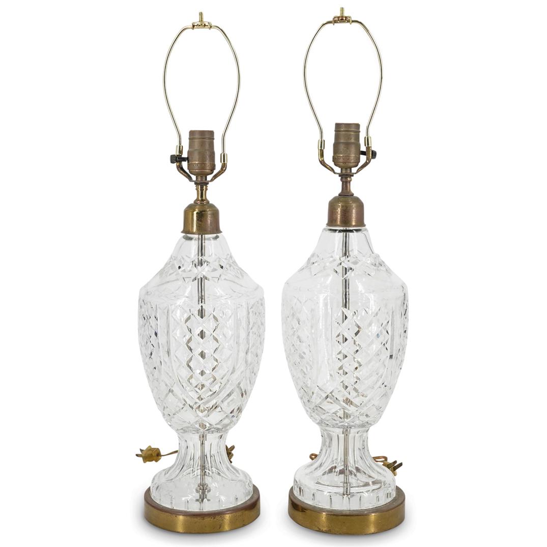 Pair Of Waterford Cut Crystal Lamps (1 of 8)