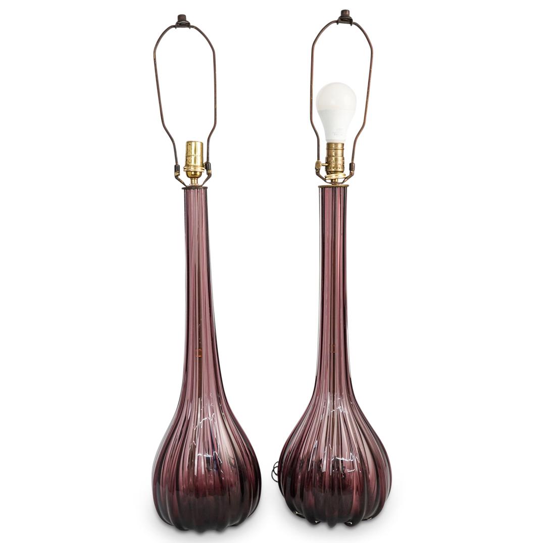 Mid Century Murano Glass Table Lamps (1 of 7)