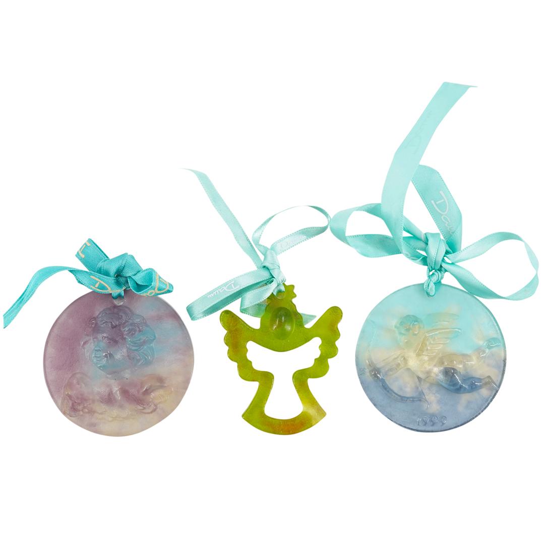 (3Pc) Daum Pate de Verre Ornaments in Box (1 of 8)