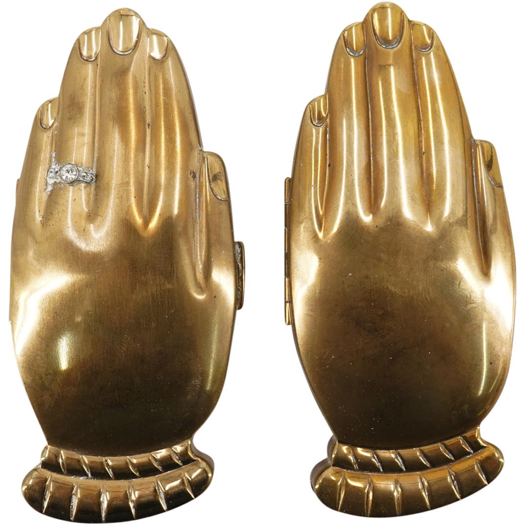 (2 Pc) Volupte Golden Gesture Hand Shaped Powder Compacts (1 of 6)