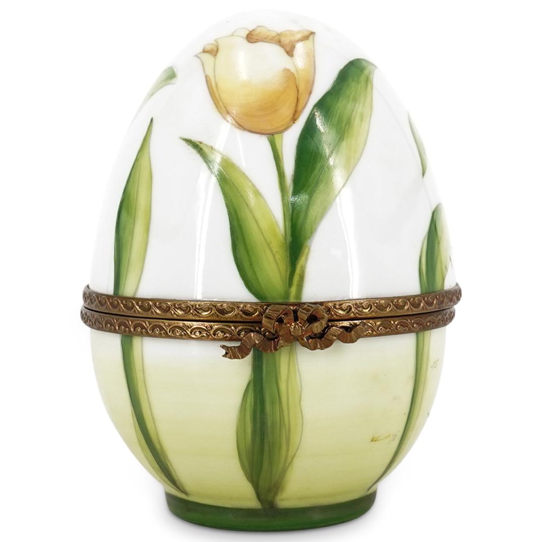 Large Limoges Porcelain Egg Trinket Box (1 of 4)