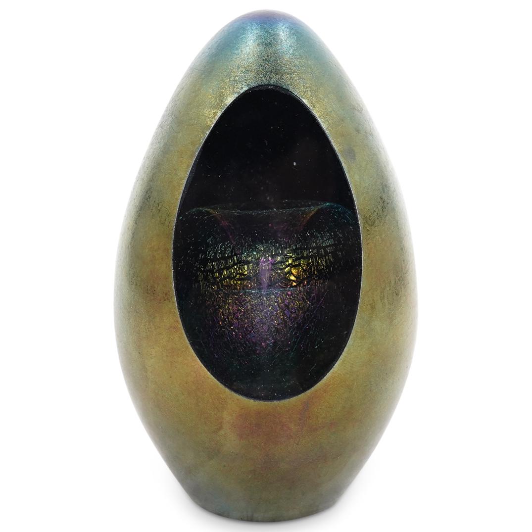 Robert Eickholt Hand Blown Pearlescent Glass Paperweight (1 of 4)