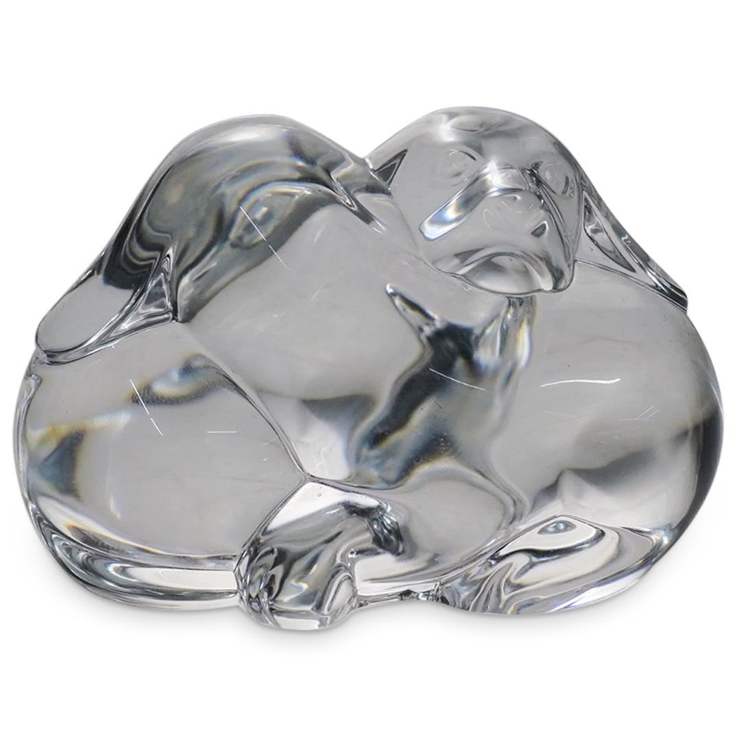 Steuben Crystal Hand Cooler "Puppy Love" (1 of 4)