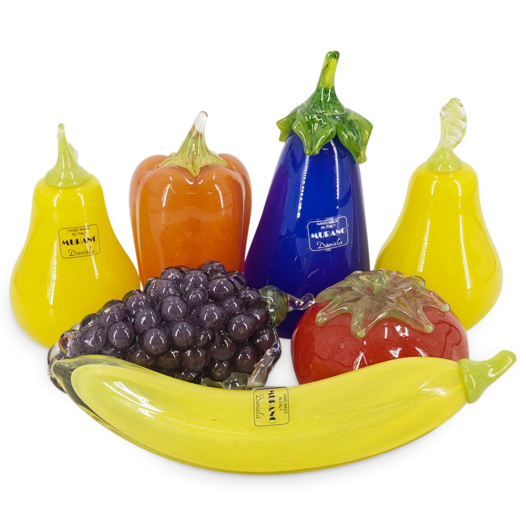 (7 Pc) Murano Glass Fruit Lot (1 of 9)