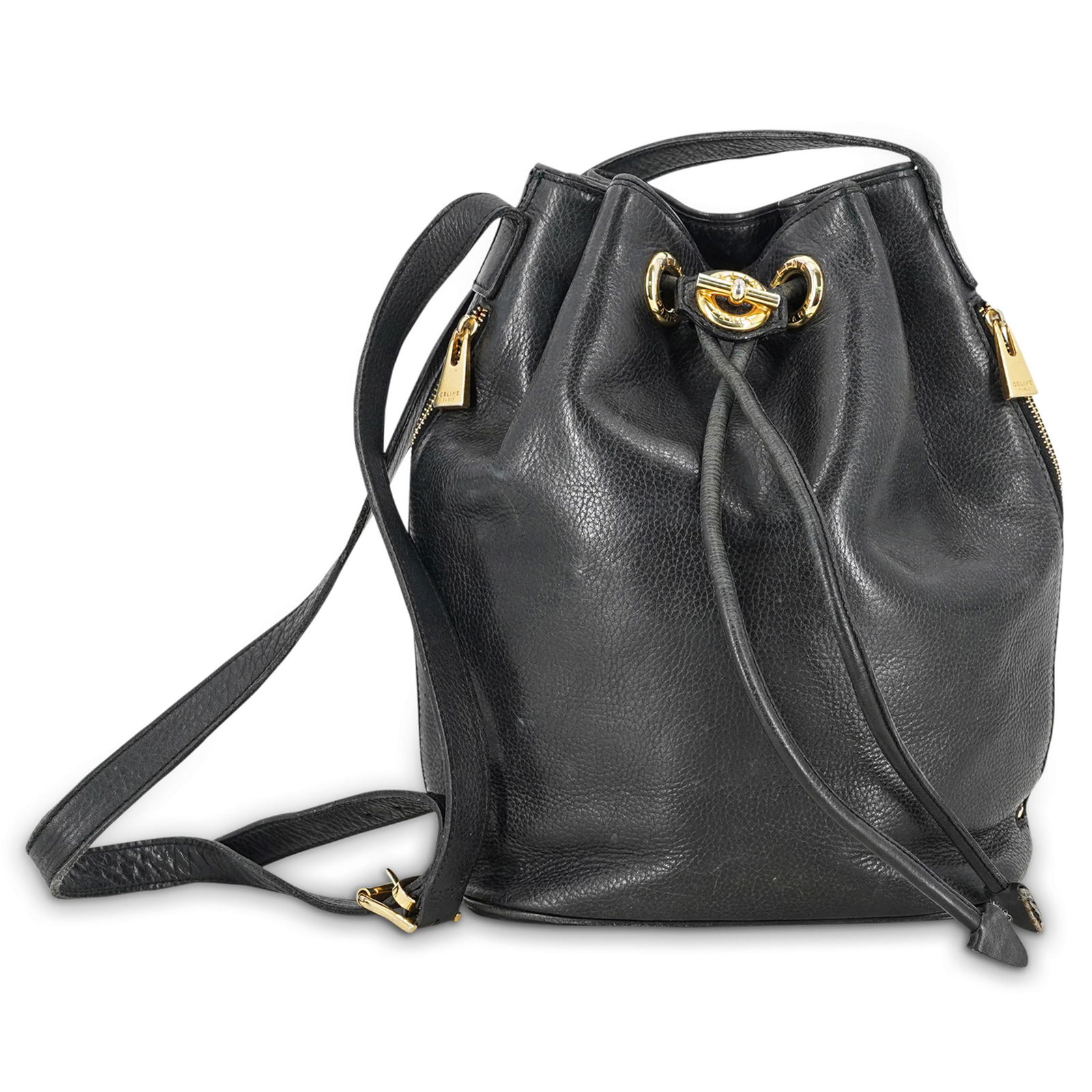 Celine Paris Black Leather Shoulder Bag (1 of 10)