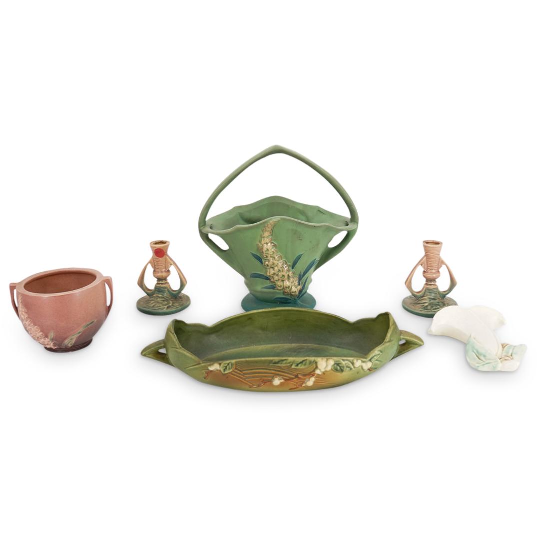 (6 Pc) Roseville Pottery Grouping Lot (1 of 9)