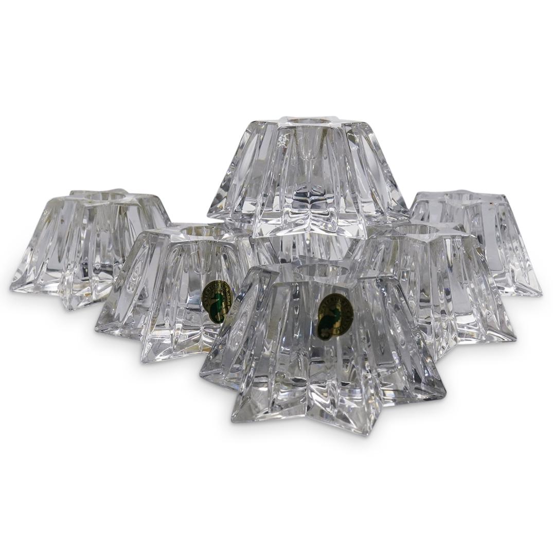 (7 Pc) Waterford Crystal "Star" Candle Holder grouping (1 of 6)