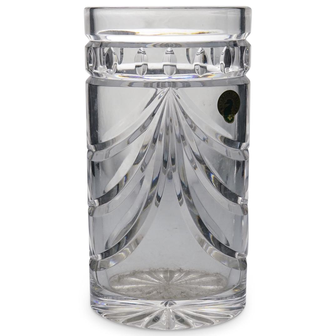 (2 Pc) Waterford 8" Crystal "Overture" Oval Vase (1 of 4)