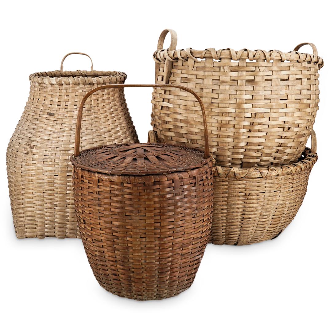 (4 Pc) Antique American Basket Lot (1 of 11)