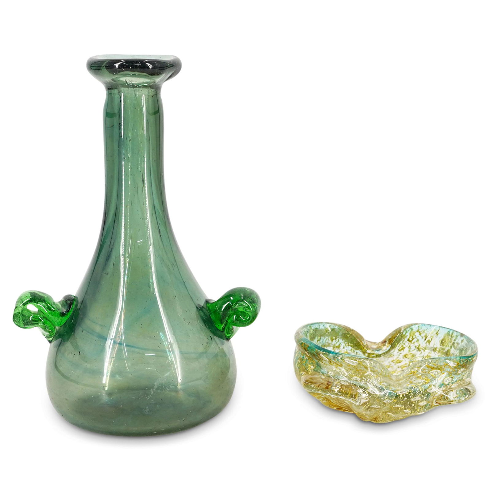 (2Pc) Murano Glass Vase & Dish (1 of 10)