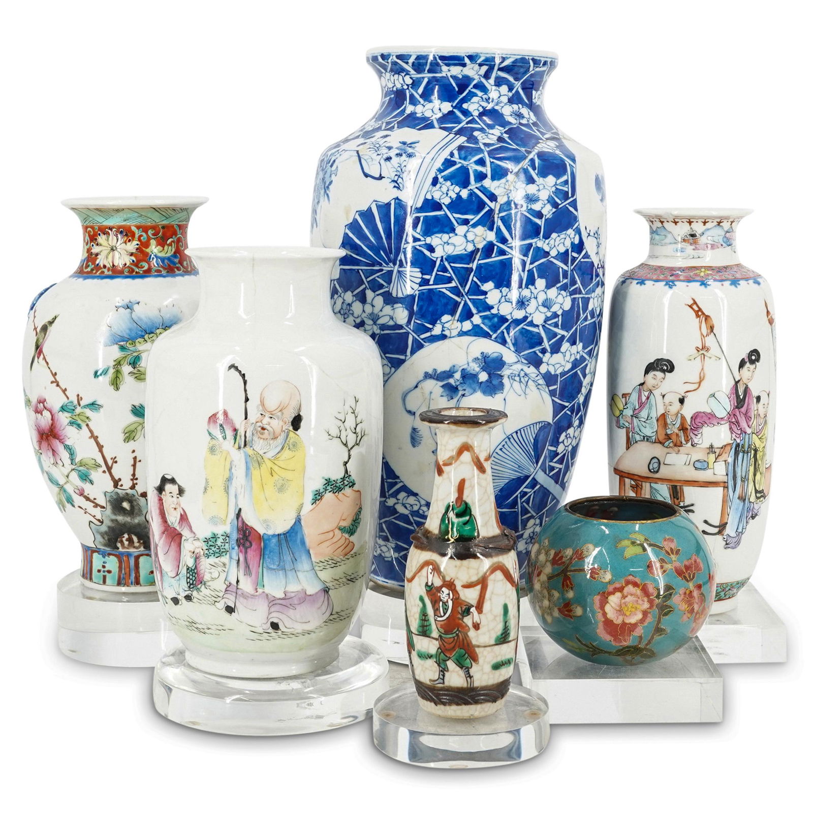 (6Pc) Chinese Porcelain Vases (1 of 20)