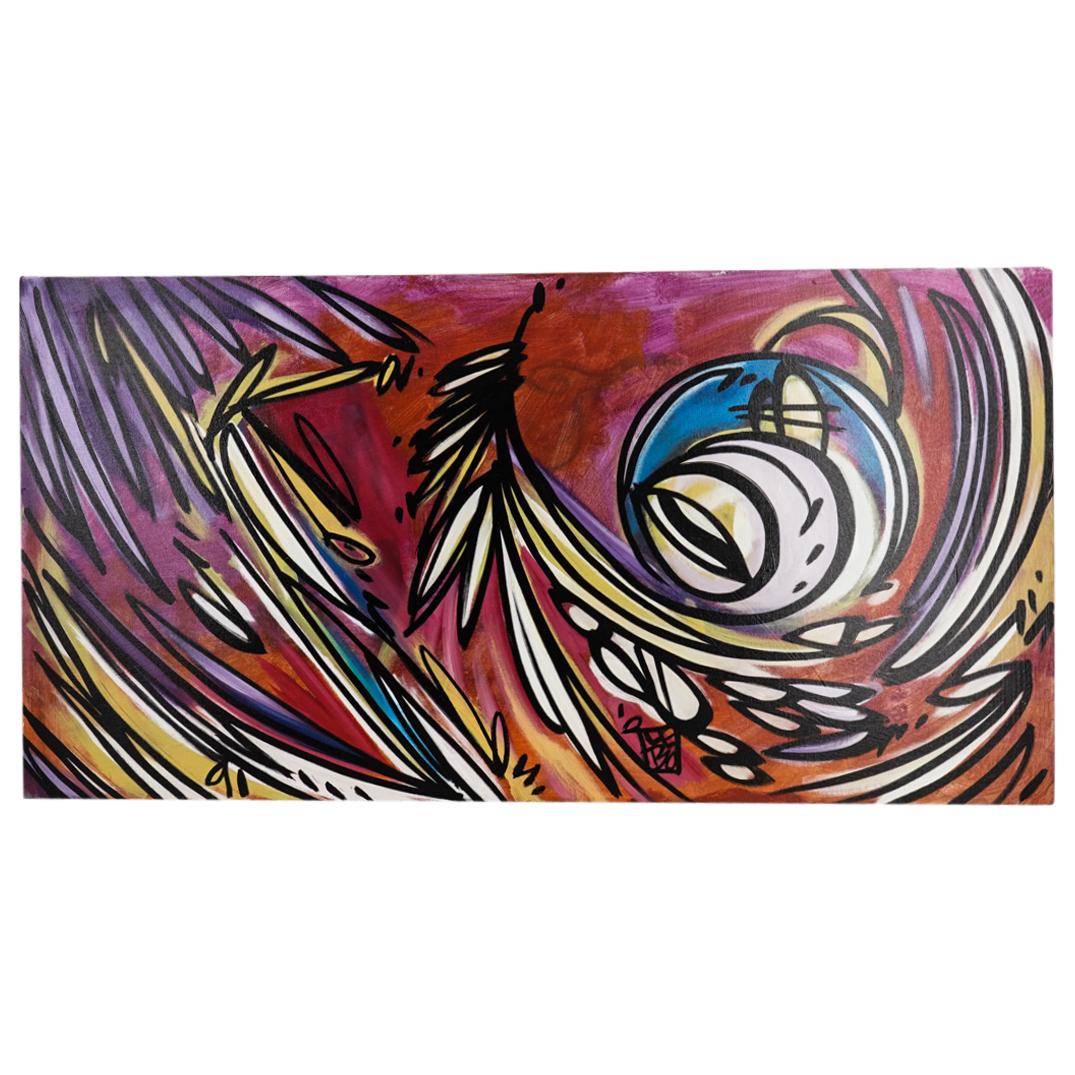 Lebo David Le Batard (b. 1972) Acrylic Painting on Canvas (1 of 6)