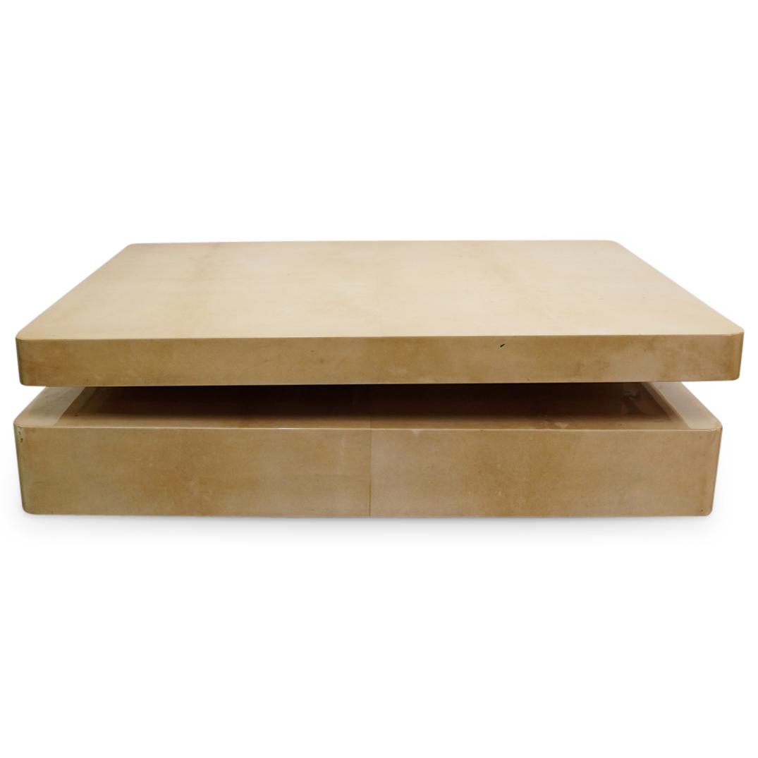 Karl Springer Lacquered Goatskin Coffee Table (1 of 6)