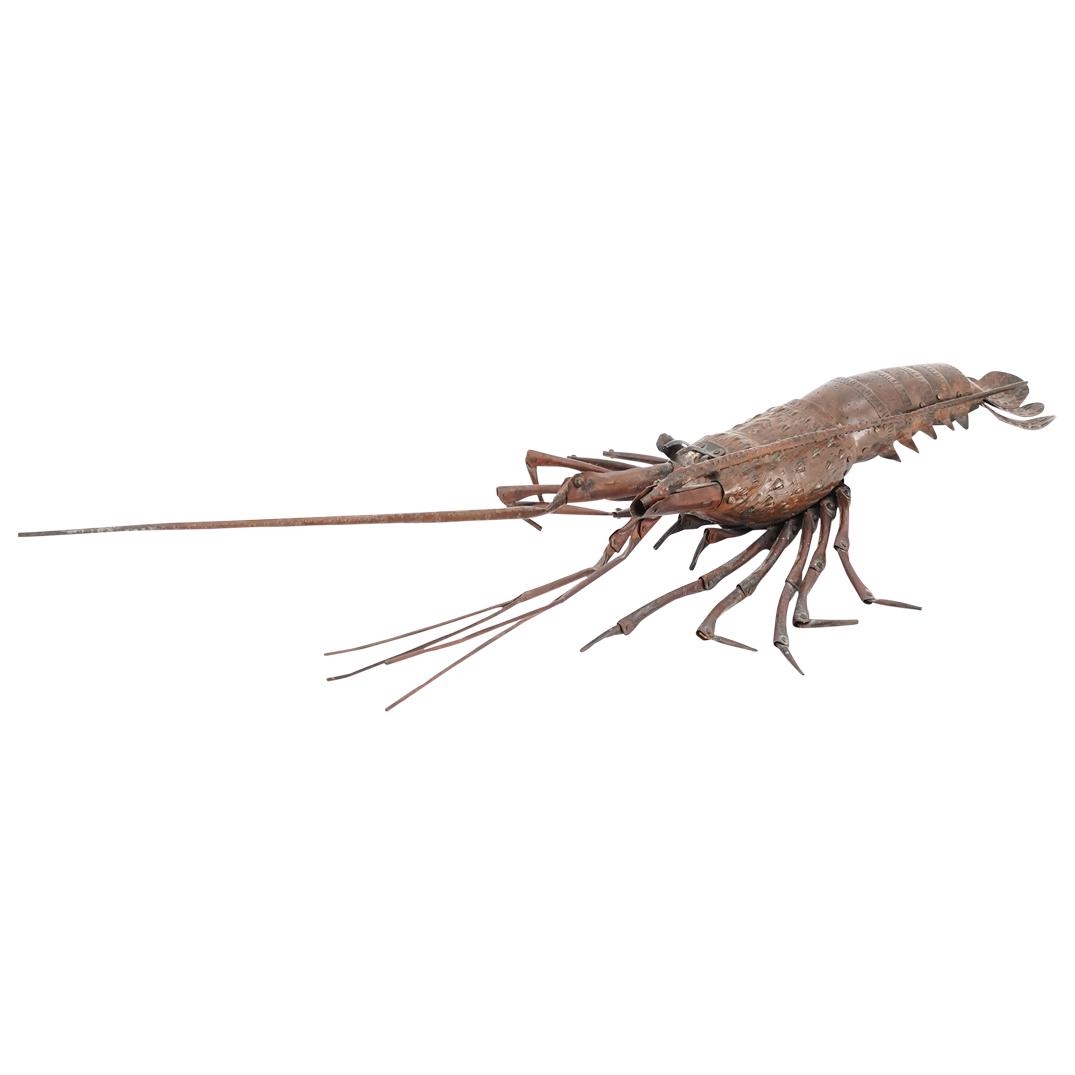 Japanese Meiji-Era Jizai Okimono Copper Articulated Crayfish (1 of 6)