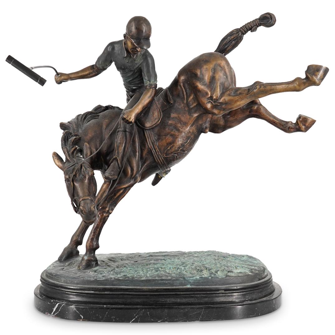 Equestrian Bronze Polo Player Statue (1 of 4)