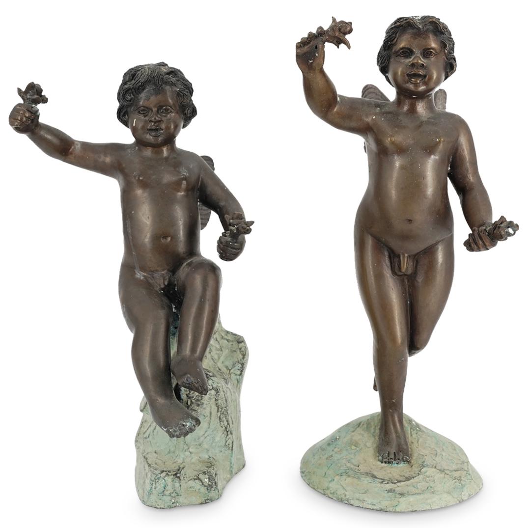 Pair of Figural Garden Bronzes (1 of 7)