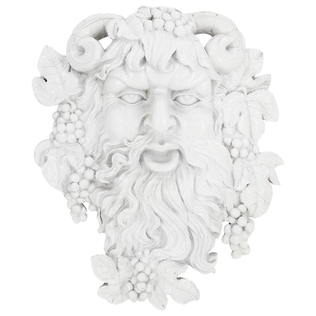Bacchus Wood and Resin Bust Wall Plaque (1 of 6)