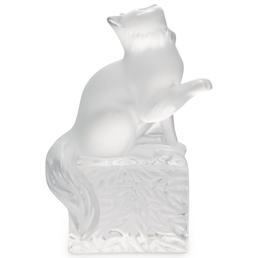 Lalique Crystal Cat On Box (1 of 7)