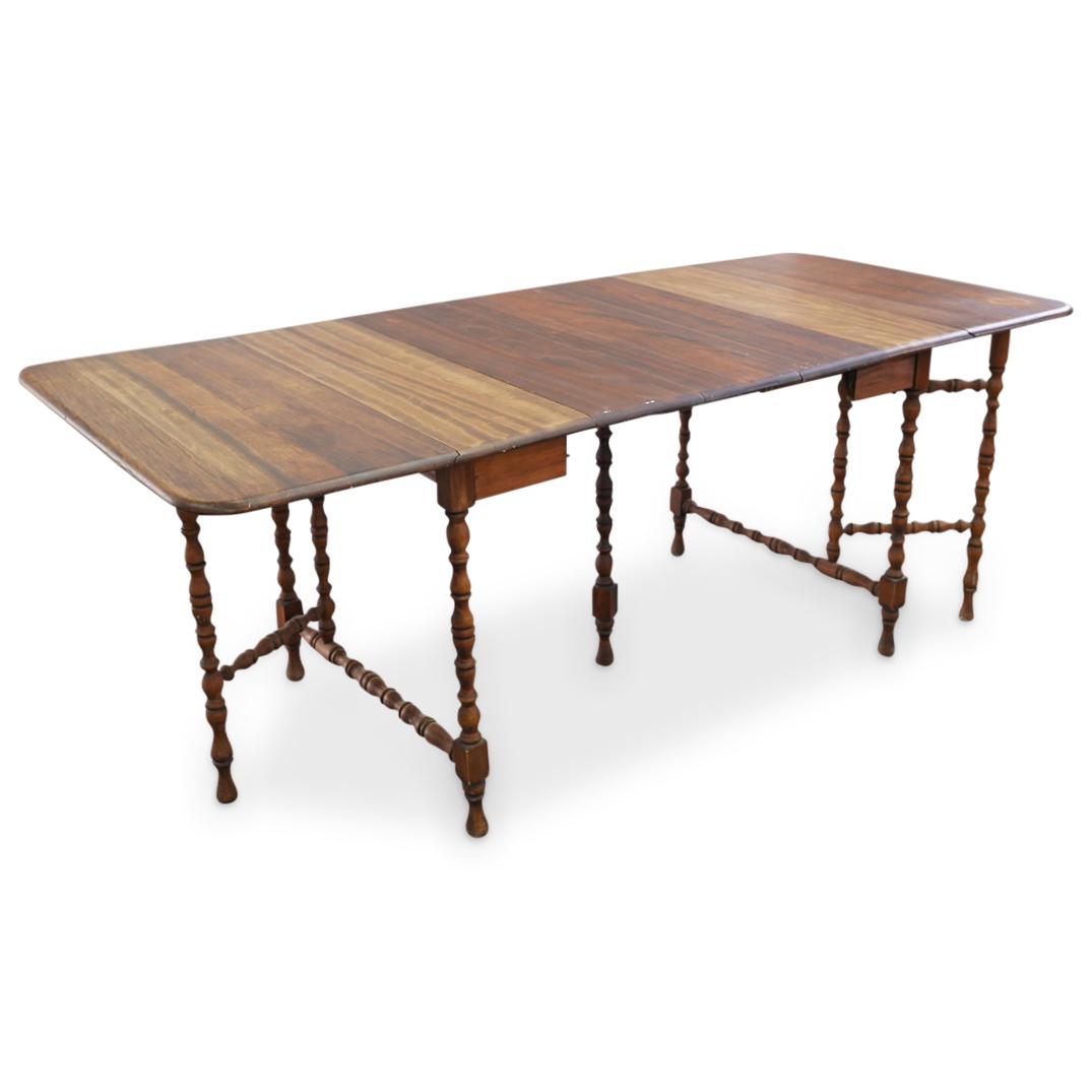 British Barley Twist Extendable Drop Leaf Table (1 of 13)
