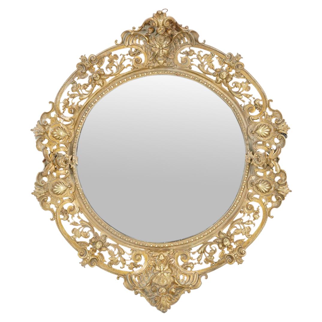 Italian Gilt Bronze Ornate Mirror (1 of 5)
