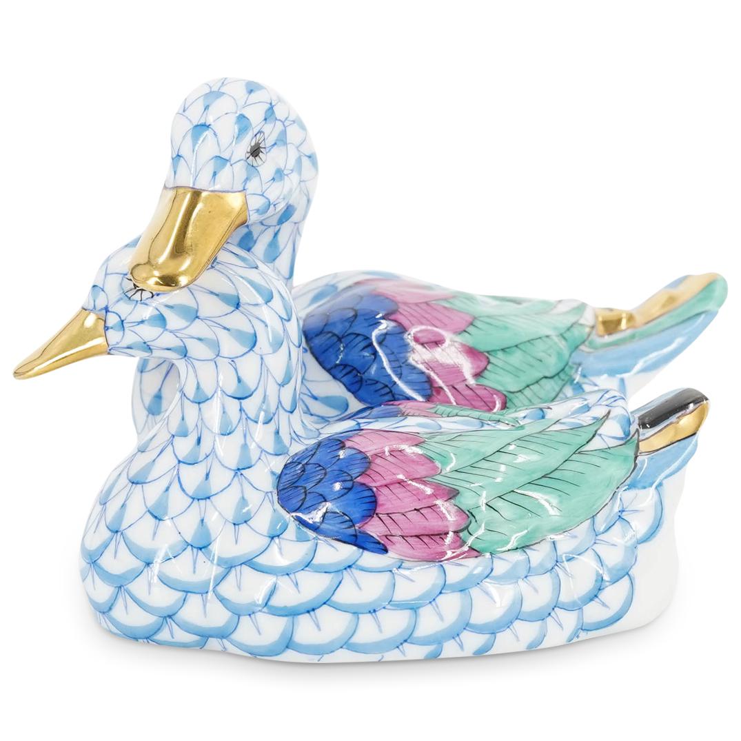Herend Porcelain Double Duck Figurine (1 of 6)
