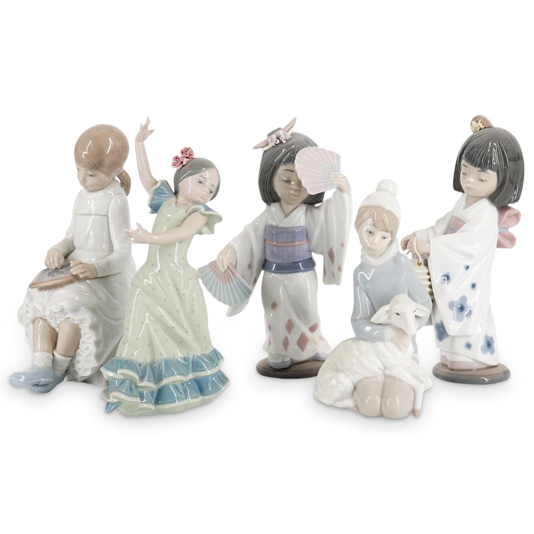 (5 Pc) Lladro Porcelain Figurines Grouping Set (1 of 4)
