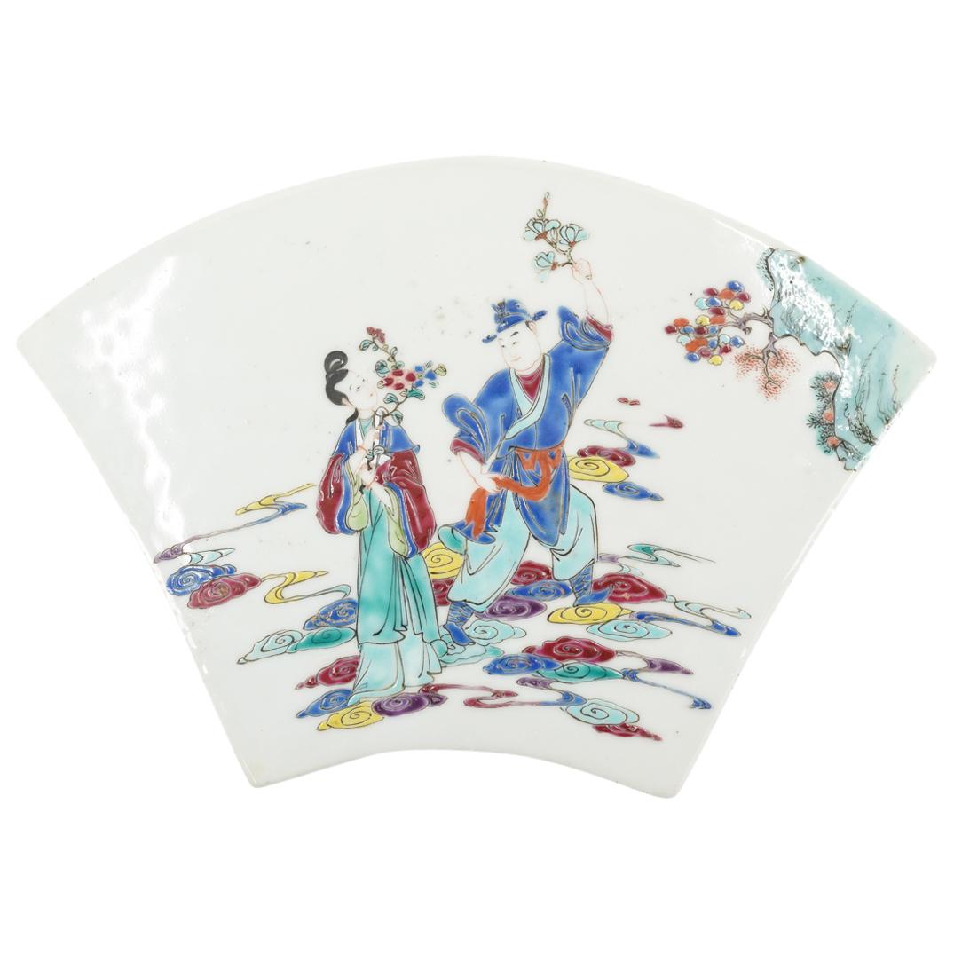 Antique Chinese Yongzheng Style Porcelain Tile (1 of 5)