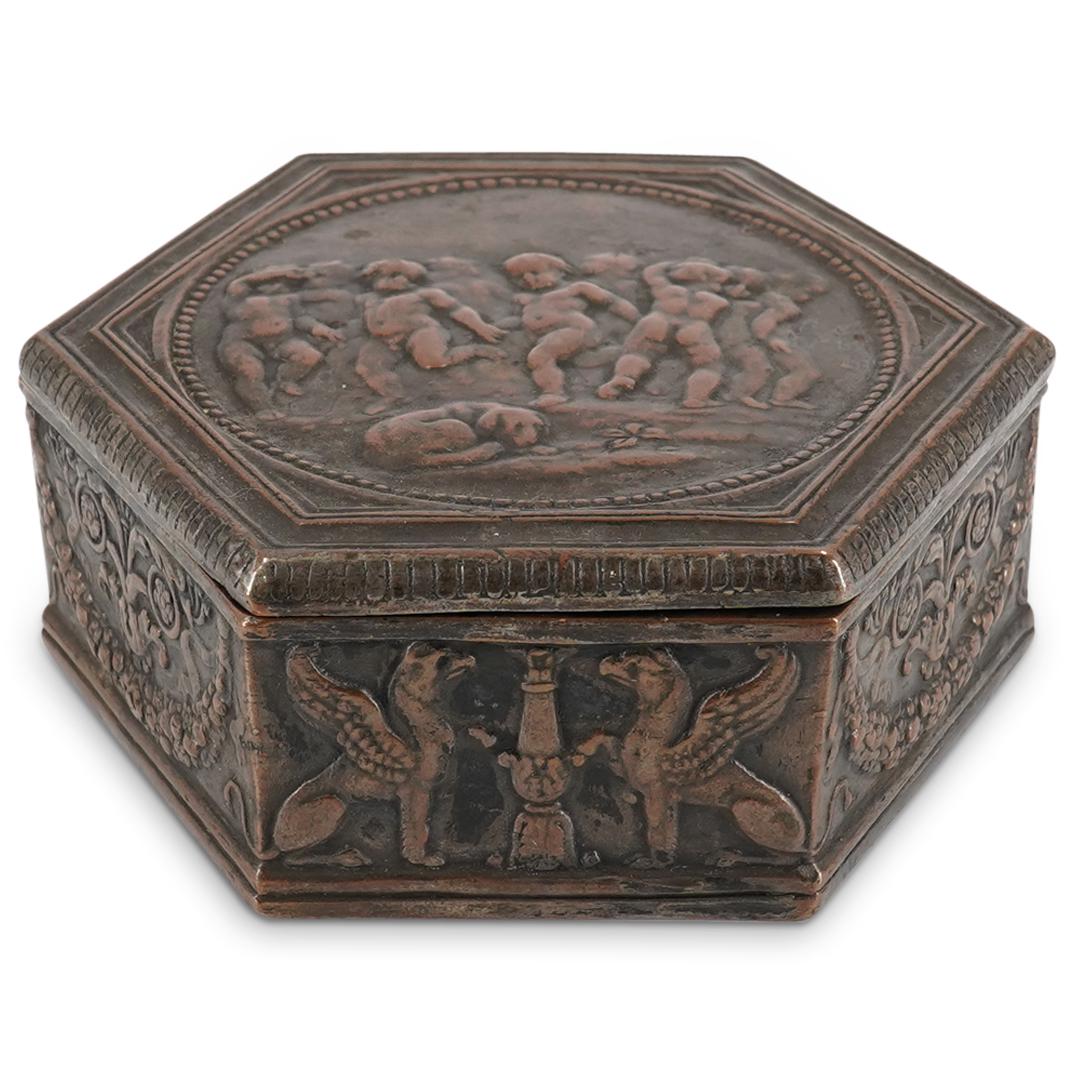 Dini E Cellai Italian Silvered Terracotta Box (1 of 6)