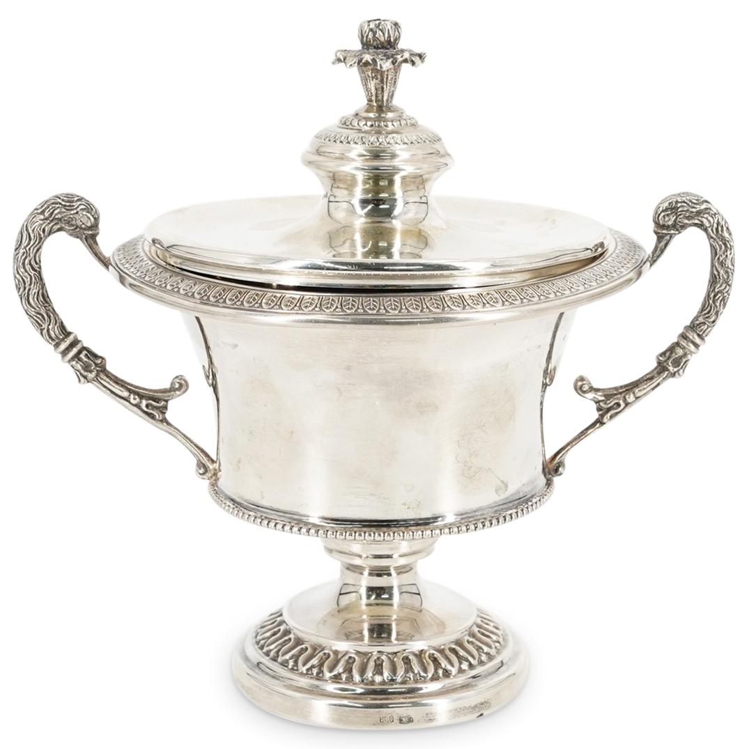 Antique Silver Lidded Double Handled Urn (1 of 6)